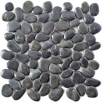Mozaïek tegels Perla Nero 30x30 - Kiezels Wand en vloer Natuursteen