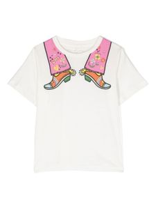 Stella McCartney Kids t-shirt en coton à imprimé graphique - Blanc