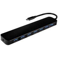 Value 7 poorten USB-combi-hub Zwart