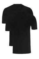 Schiesser American V-hals t-shirts 2-pack zwart