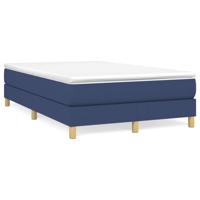 Boxspring met matras stof blauw 120x190 cm