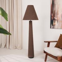 Light & Living Vloerlamp 'Devia' Bouclé, 168cm, kleur Bruin