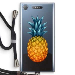 Grote ananas: Sony Xperia XZ1 Transparant Hoesje met koord