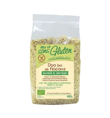 Haver en boekweit vlokken glutenvrij bio
