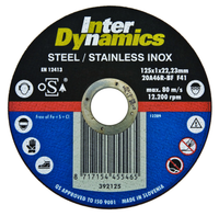 InterDynamics Doorslijpschijf 115 x 22,23 x 1mm RVS inox - 25 stuks - thumbnail