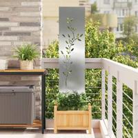 Tuin decoratief paneel Zilver 32 x 140 cm Gegalvaniseerd staal