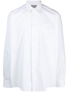 VTMNTS chemise en coton à imprimé code-barres - Blanc