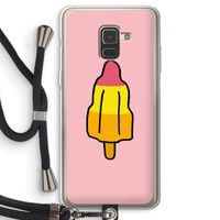 Raketijsje: Samsung Galaxy A8 (2018) Transparant Hoesje met koord