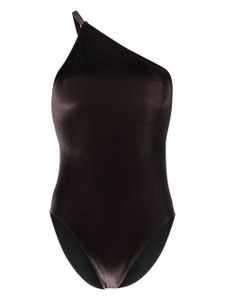 Filippa K maillot de bain asymétrique à une épaule - Marron