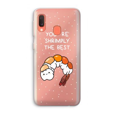 You're Shrimply The Best: Samsung Galaxy A20e Transparant Hoesje