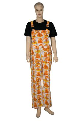 Tuinbroek kinder Holland print oranje