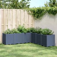 VidaXL Plantenbak 160x160x53 cm polypropeen grijs