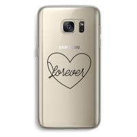 Forever heart black: Samsung Galaxy S7 Transparant Hoesje