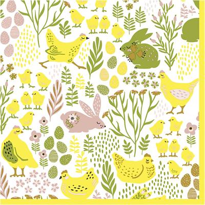 Creativ Company Servetten, pasen, afm 33x33 cm, 20 stuk/ 1 doos