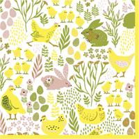 Creativ Company Servetten, pasen, afm 33x33 cm, 20 stuk/ 1 doos Creativ Company Servetten, pasen, afm 33x33 cm, 20 stuk/ 1 doos