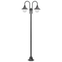 vidaXL Paalverlichting tuin E27 220 cm aluminium brons 2-delig