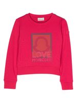 Moncler Enfant sweat en coton à imprimé graphique - Rose