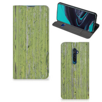 OPPO Reno2 Book Wallet Case Green Wood - thumbnail
