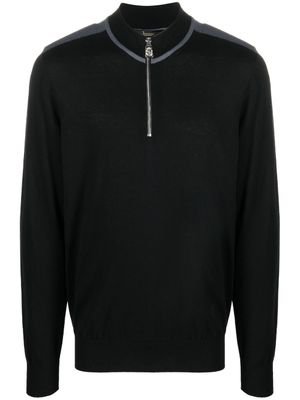 Billionaire pull en soie mélangée à col zippé - Noir
