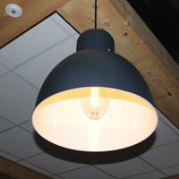 LED hanglamp industrieel antraciet E40 fitting - thumbnail