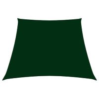 VidaXL Zonnezeil trapezium 2/4x3 m oxford stof donkergroen