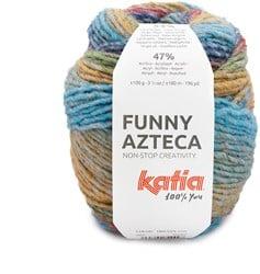 Katia Azteca 207 Blauw-Rood-Groen-Oker-Zwart