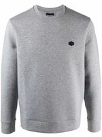 Emporio Armani sweat à patch logo - Gris