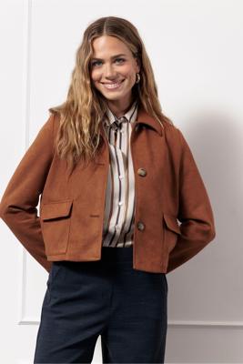 Studio Anneloes Lennon Suedine Jacket 13112 Jackets 1300 Caramel