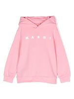 Marni Kids hoodie à logo imprimé - Rose