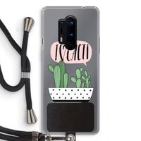I love cacti: OnePlus 8 Pro Transparant Hoesje met koord I love cacti: OnePlus 8 Pro Transparant Hoesje met koord