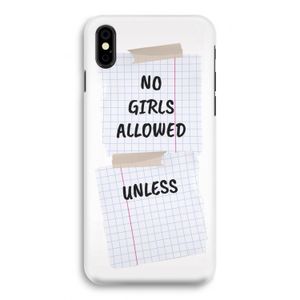 No Girls Allowed Unless: iPhone X Volledig Geprint Hoesje