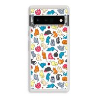 Kleurrijke katten: Google Pixel 6 Pro Transparant Hoesje