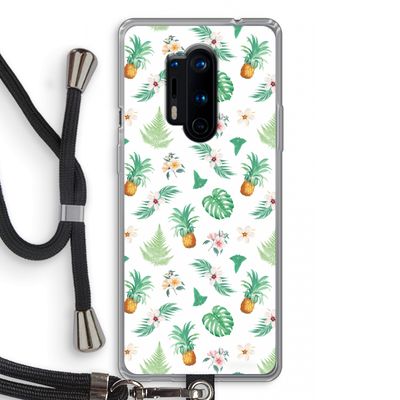 Ananas bladeren: OnePlus 8 Pro Transparant Hoesje met koord