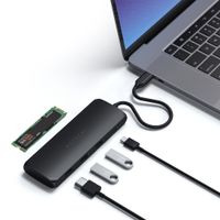 Satechi ST-UCHSEK laptop dock & poortreplicator Bedraad USB 3.2 Gen 2 (3.1 Gen 2) Type-A Zwart - thumbnail