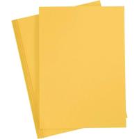 Hobby karton - A4 formaat - 20x vellen - geel - 180 grams - papier - knutselen Hobby karton - A4 formaat - 20x vellen - geel - 180 grams - papier - knutselen