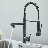 Uittrekbare Keukenkraan | Nikkelgoud | Warm & Koud Water | Enkel Handvat Uittrekbare Keukenkraan | Nikkelgoud | Warm & Koud Water | Enkel Handvat