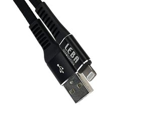 Leba Innovation USB-laadkabel USB-A stekker, Apple Lightning stekker 1.20 m Zwart NCABLE-LE-UA-8P-1.2M