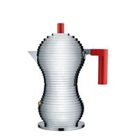 Alessi Percolator Pulcina - MDL02/3 R - Rood - 3 kops - door Michele De Lucchi - thumbnail