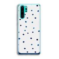 Blauwe stippen: Huawei P30 Pro Transparant Hoesje