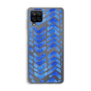 Blauwe pijlen: Samsung Galaxy A12 Transparant Hoesje