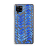 Blauwe pijlen: Samsung Galaxy A12 Transparant Hoesje