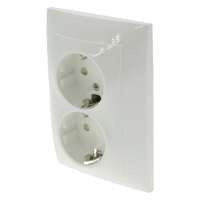 Q-Link S2 Contactdoos | 2-voudig | Randaarde | Polarwit - 66.082.50
