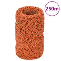 VidaXL Boottouw 2 mm 250 m polypropyleen oranje
