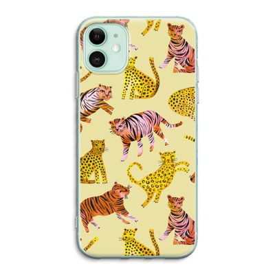 Cute Tigers and Leopards: iPhone 11 Transparant Hoesje
