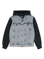 Emporio Armani Kids veste en jean à capuche - Bleu - thumbnail