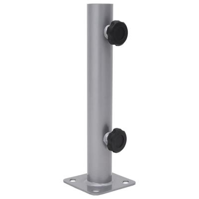 Parasolvoet voor 32/34/38 mm stok staal zilverkleurig