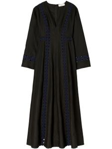 Tory Burch robe-caftan Yoyo à ornements - Noir