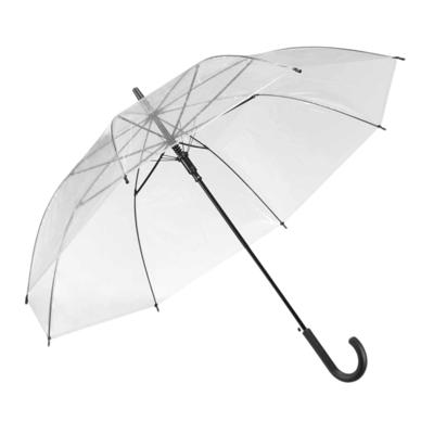 Transparante bruiloft paraplu - kunststof handvat - dia 58 cm - doorzichtig