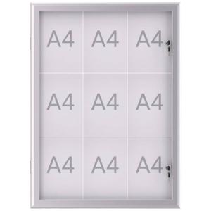 Maul Wissellijst MAULexcite Voor papierformaat: 9 x DIN A4 Tegen regen beschermde buitenruimte 6653908 Aluminium Zilver 1 stuk(s)
