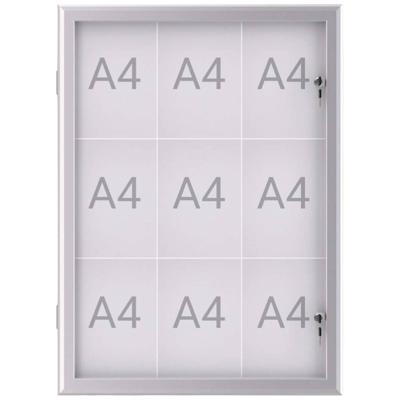 Maul Wissellijst MAULexcite Voor papierformaat: 9 x DIN A4 Tegen regen beschermde buitenruimte 6653908 Aluminium Zilver 1 stuk(s)